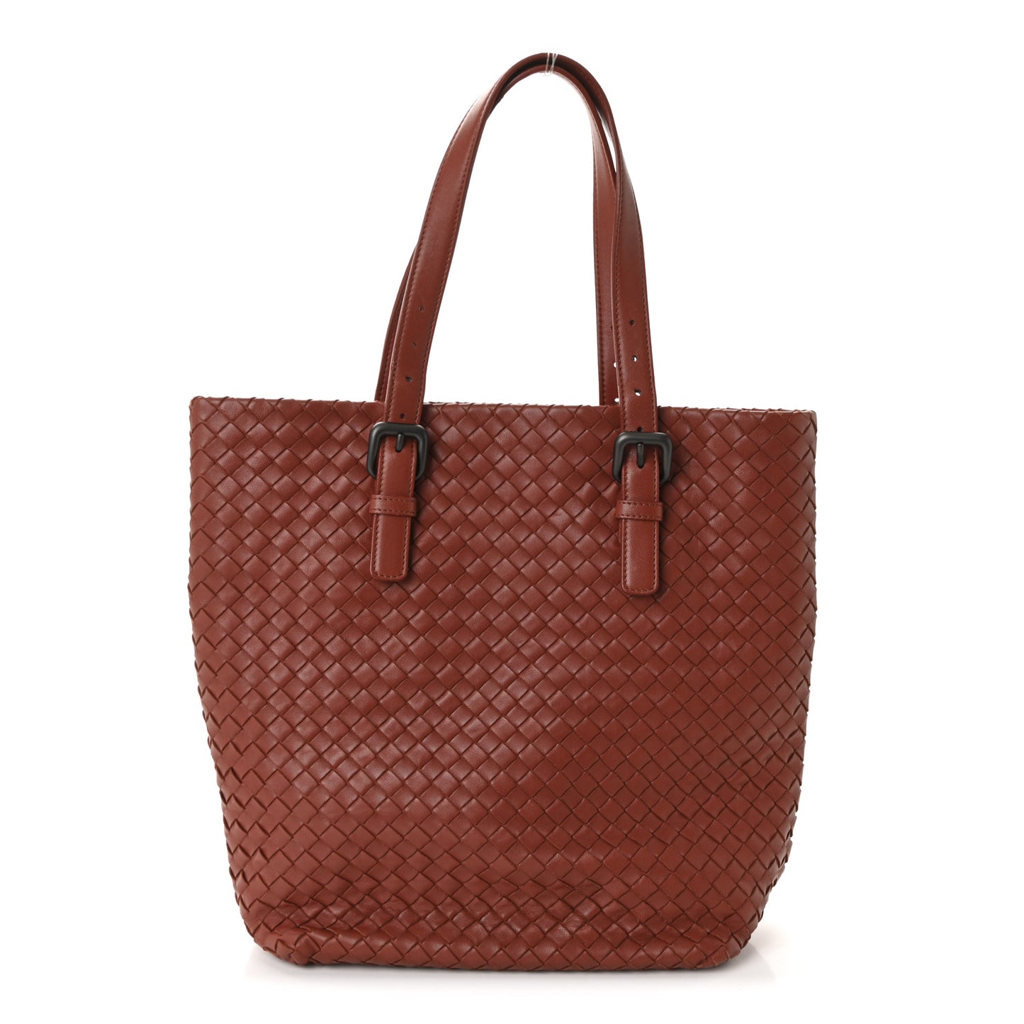 Nappa Intrecciato Light Calf Shopper Tote Corallo