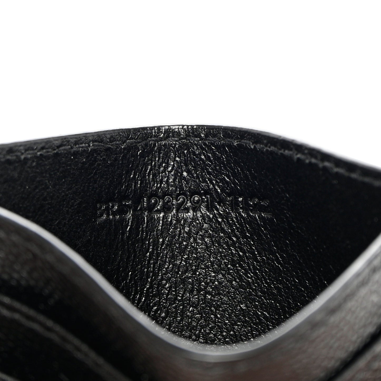 Grain De Poudre Matelasse Chevron Monogram Credit Card Case Black