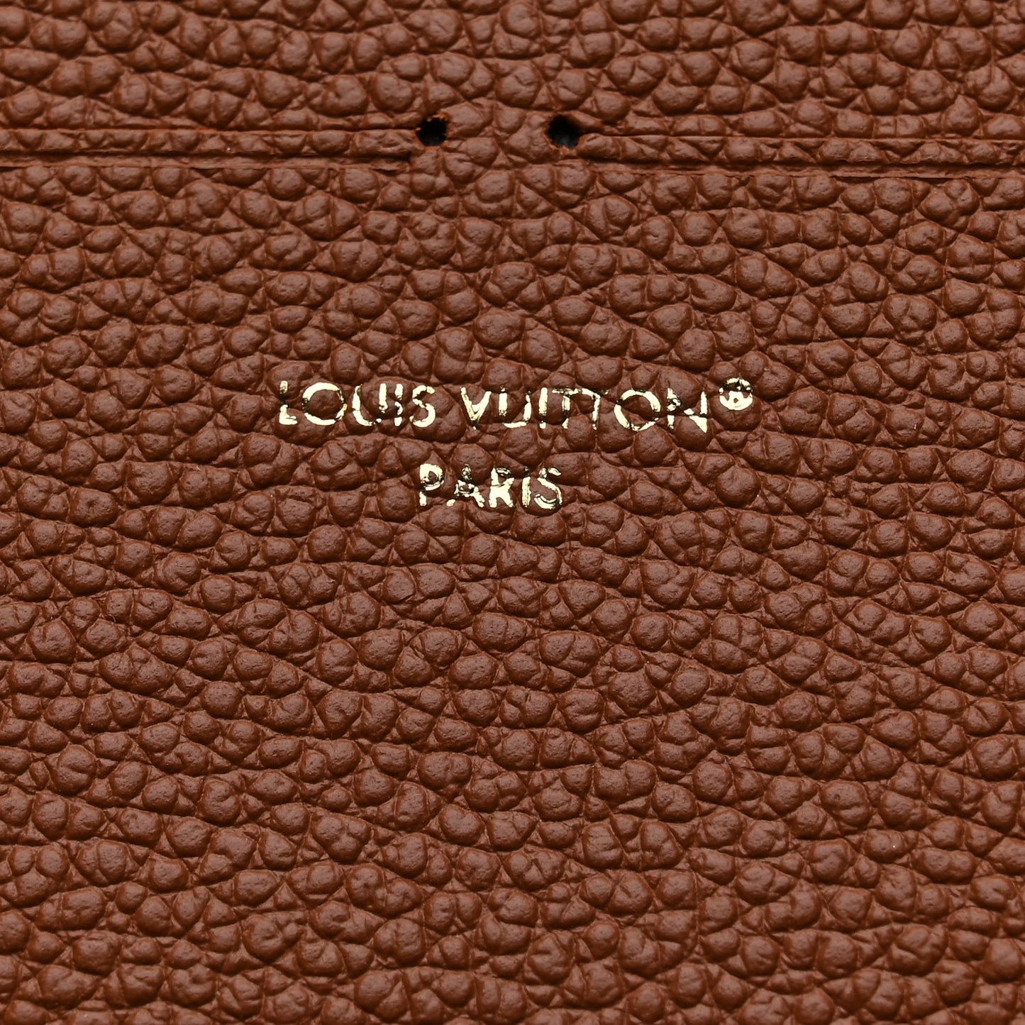 Calfskin Felicie Chain Wallet Card Holder Insert Cognac