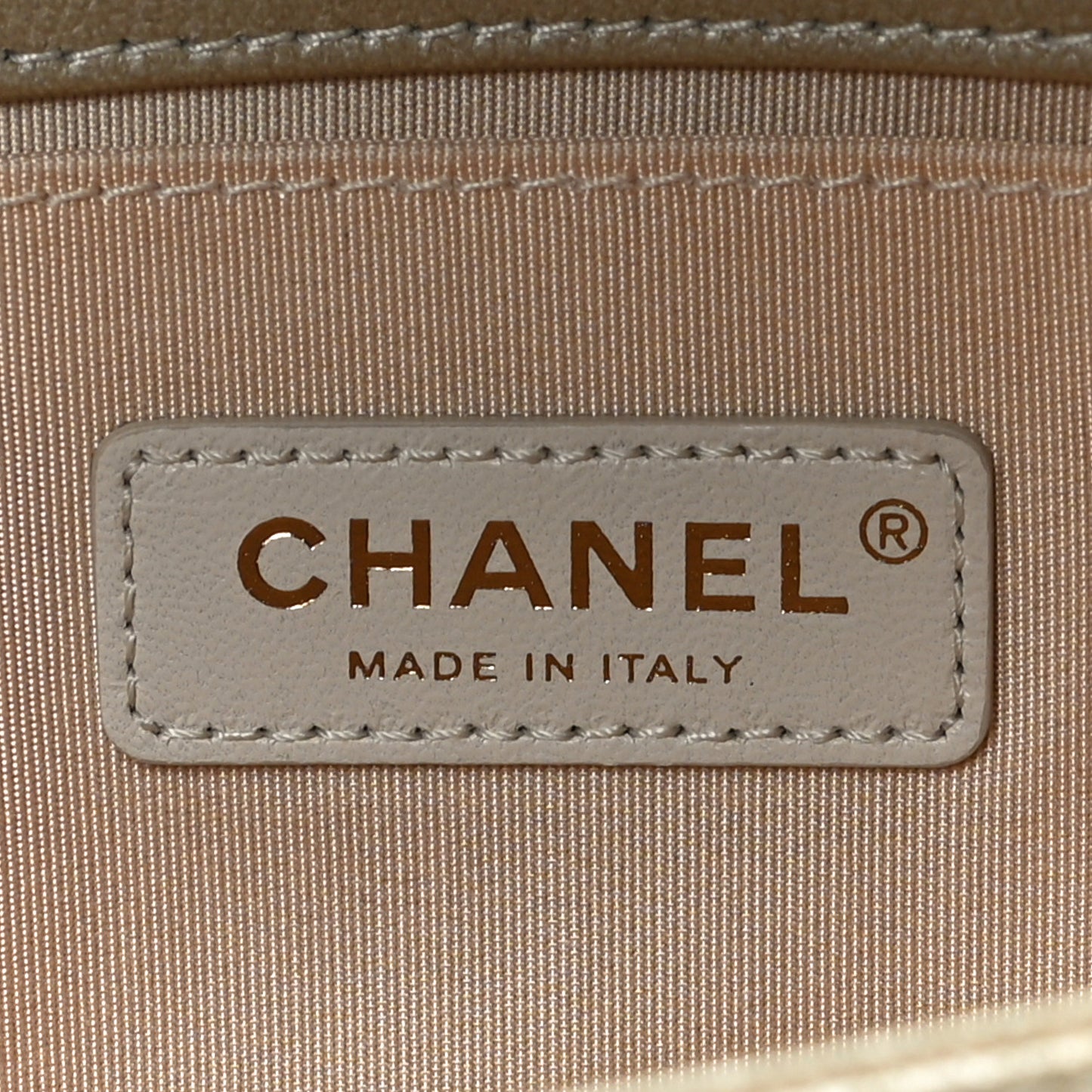 Metallic Caviar Quilted Medium Boy Flap Light Gold