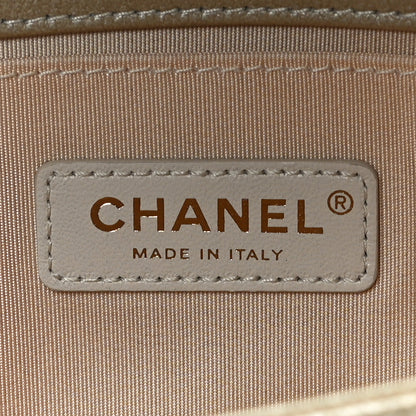 Chanel Metallic Caviar Quilted Medium Boy Flap Light Gold 6 of 11