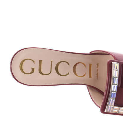 Gucci Malaga Kid Crystal Square G Madelyn Mules 36.5 Romantic Cerise 7 of 10