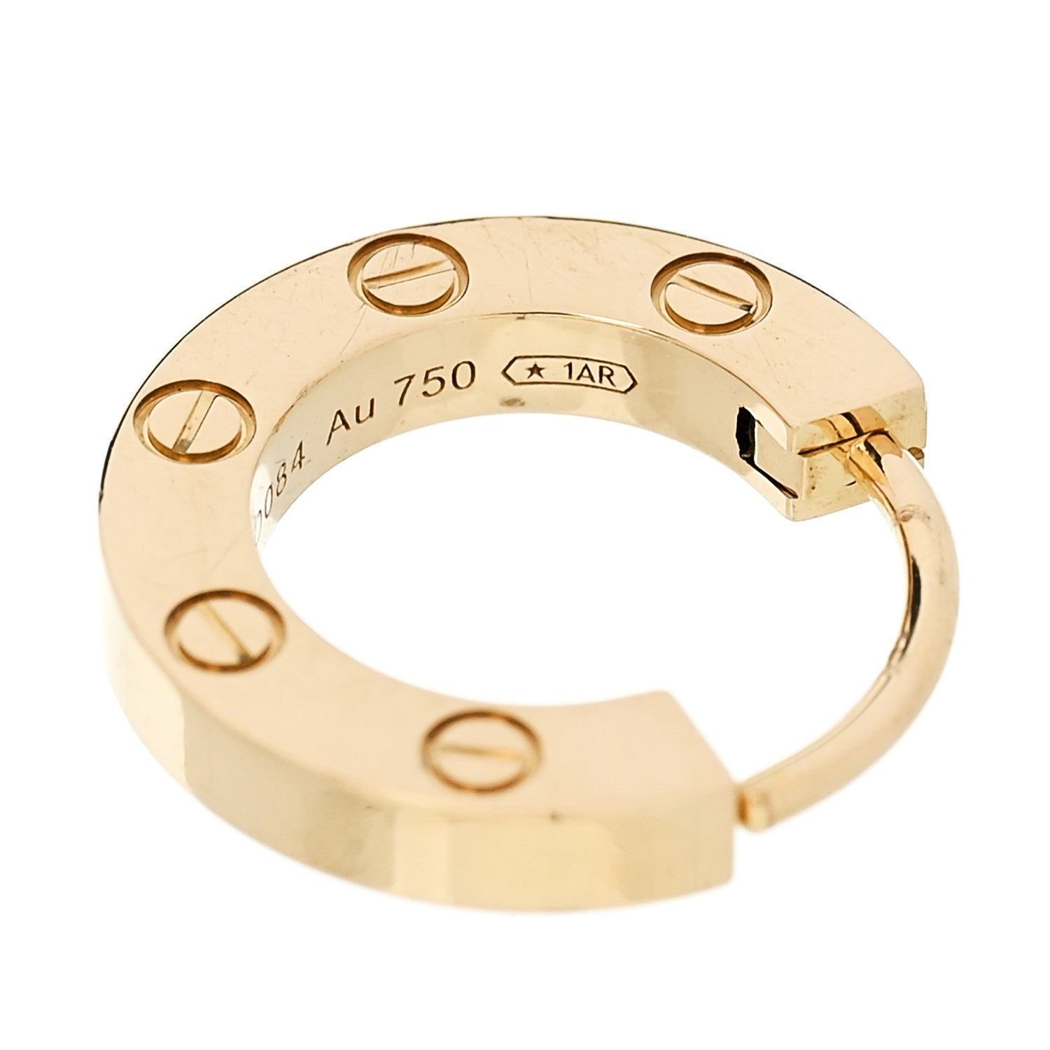 Cartier 18K Yellow Gold Single LOVE Hoop Earring 1869110