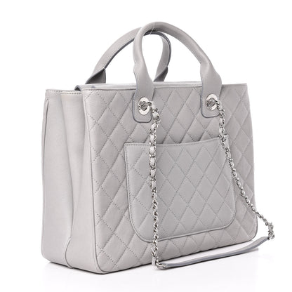 Chanel Caviar Quilted Large Urban Companion Top Handle Shopping Tote Grey 3 of 13