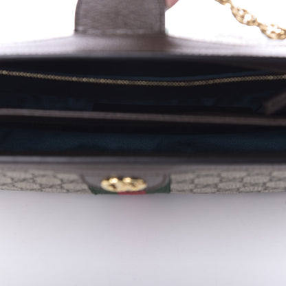 Gucci GG Supreme Monogram Web Medium Ophidia Chain Shoulder Bag Brown 8 of 11