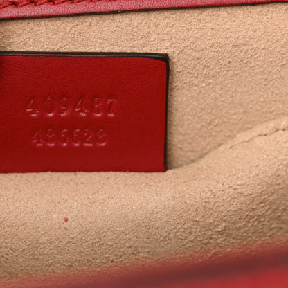Gucci Guccissima Small Padlock Shoulder Bag Hibiscus Red 7 of 11