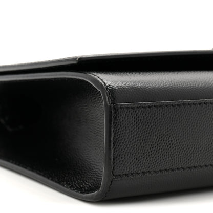 Saint Laurent Grain De Poudre Medium Classic Monogram Monochrome Kate Satchel Black 9 of 10