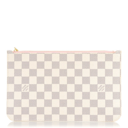 Louis Vuitton Damier Azur Neverfull MM GM Pochette Rose Ballerine 1 of 7