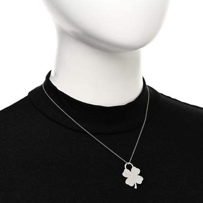 Tiffany Sterling Silver Clover Pendant Necklace 2 of 4