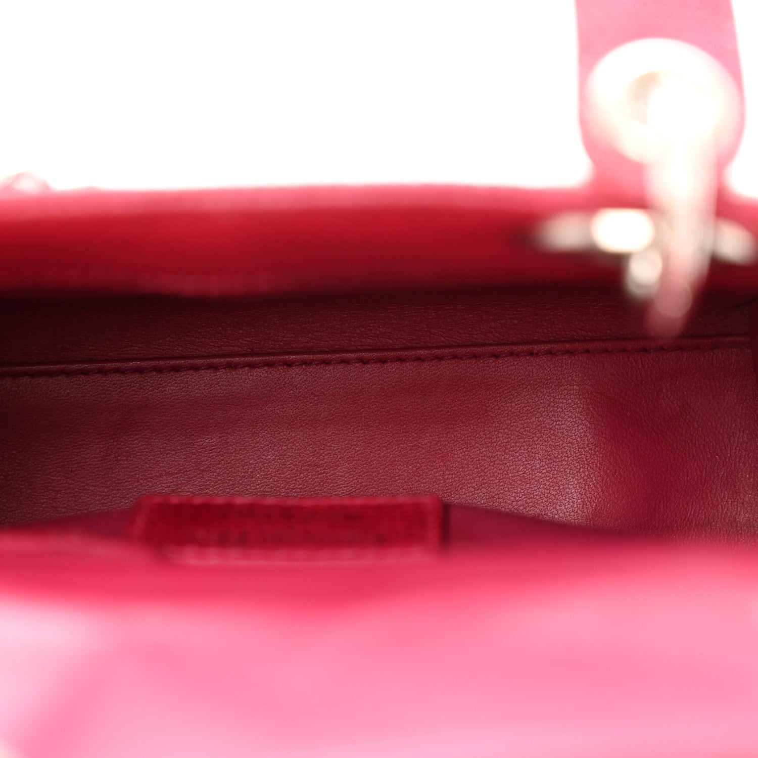 Christian Dior Lizard Swarovski Crystal Mini Lady Dior Dark Pink 5 of 15