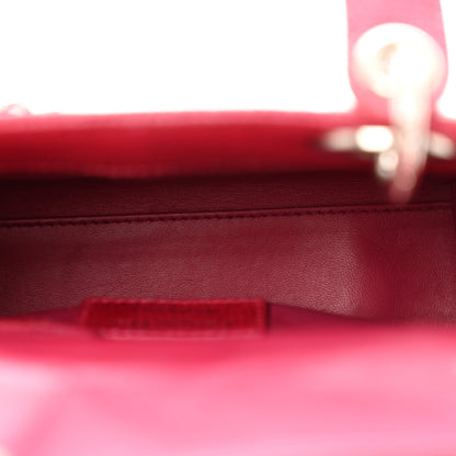 Christian Dior Lizard Swarovski Crystal Mini Lady Dior Dark Pink 5 of 15