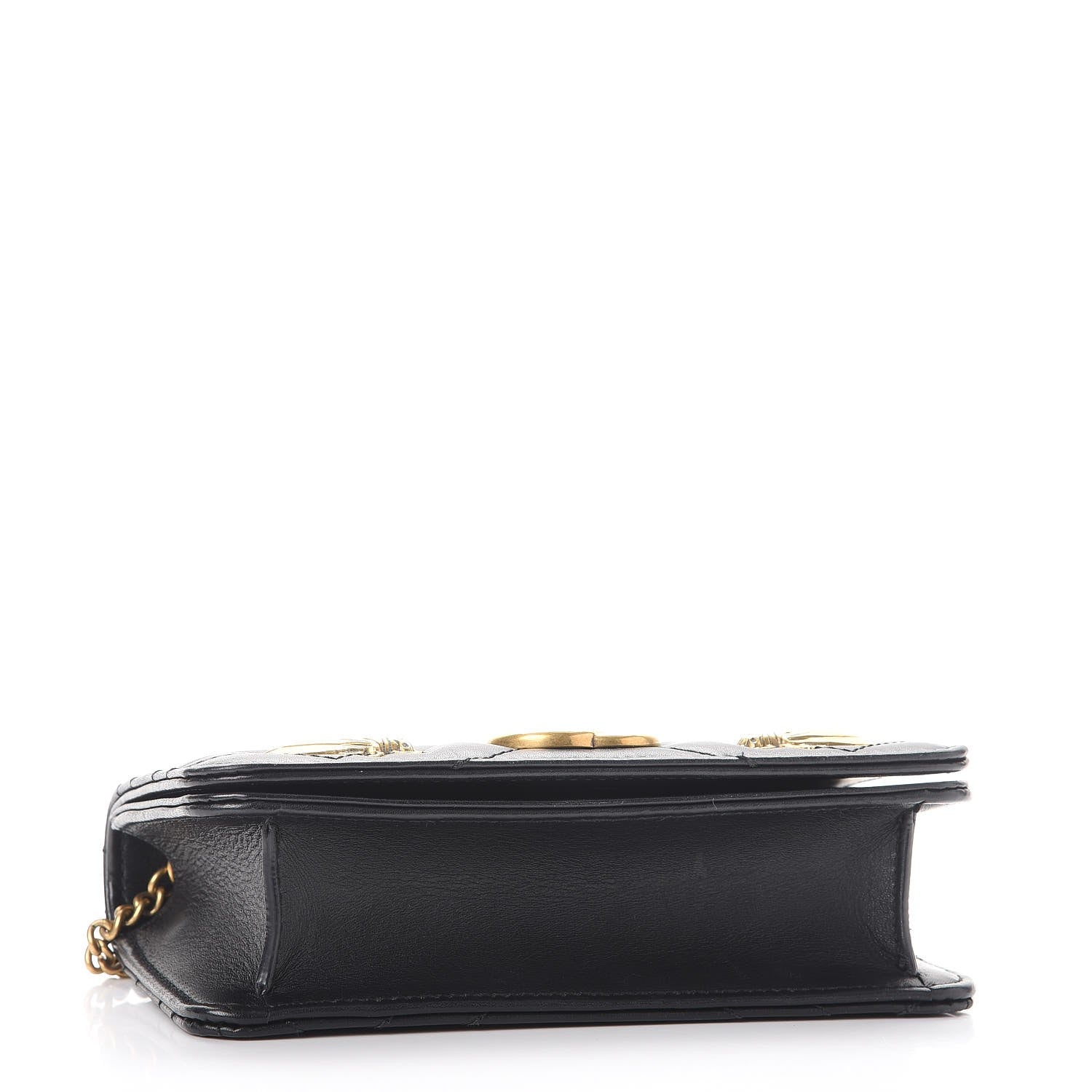 Gucci Calfskin Matelasse Mini Animal Studs GG Marmont Bag Black 5 of 9
