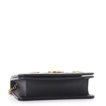 Gucci Calfskin Matelasse Mini Animal Studs GG Marmont Bag Black 5 of 9