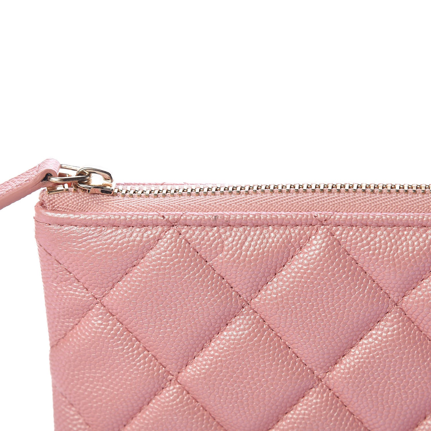 Chanel Iridescent Caviar Quilted Medium Cosmetic Case Rose Pink 8 of 9