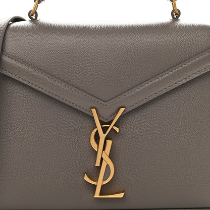 Saint Laurent Grain de Poudre Mini Classic Monogram Cassandra Top Handle Pebble 8 of 9