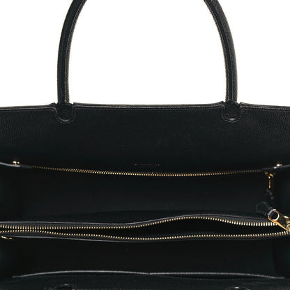 Burberry Grainy Calfskin Medium Title Bag Black 4 of 11