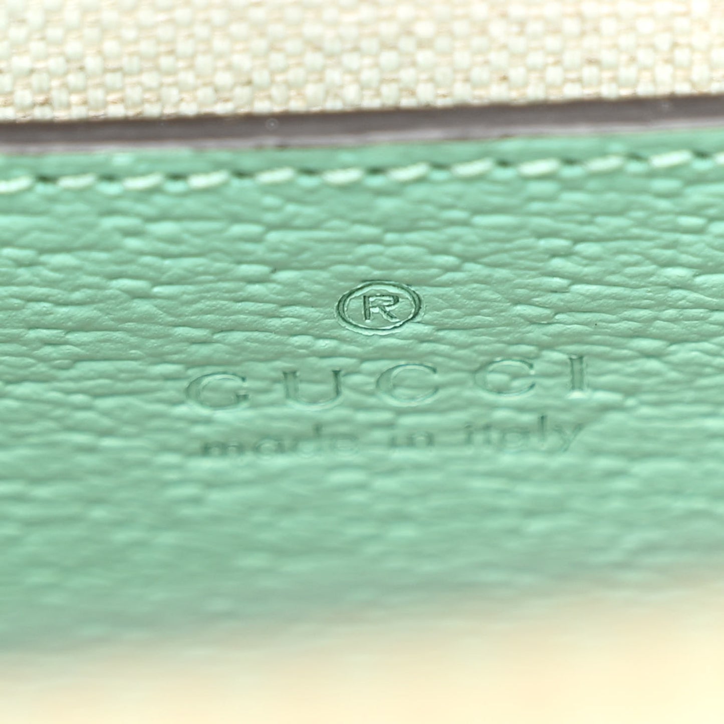 Monogram Jumbo GG Textured Dollar Calfskin Mini Tote Bag Pepperlight Mint