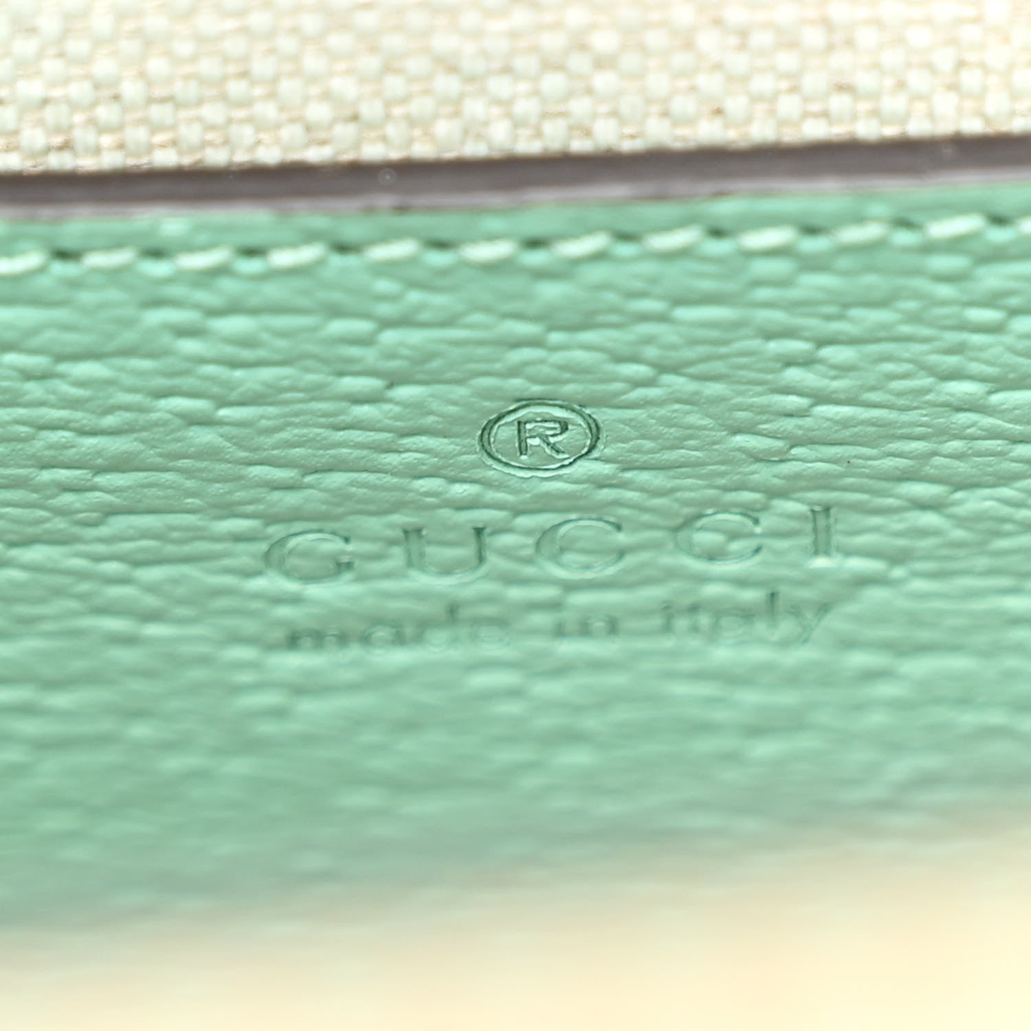 Gucci Monogram Jumbo GG Textured Dollar Calfskin Mini Tote Bag Pepperlight Mint 6 of 10