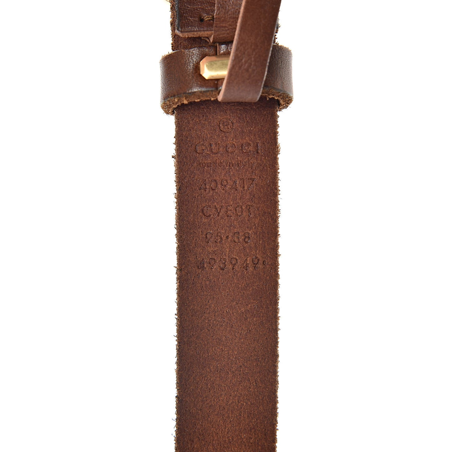 Faded Calfskin Double G 20mm Belt 95 38 Cuir