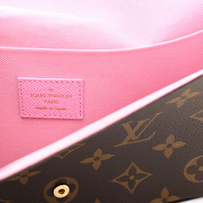 Louis Vuitton Monogram 2022 Christmas Animation Paris Pochette Felicie Chain Wallet Pink 7 of 12