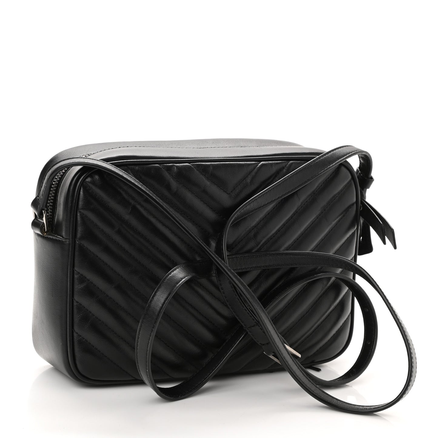 Calfskin Matelasse Monogram Lou Camera Bag Black
