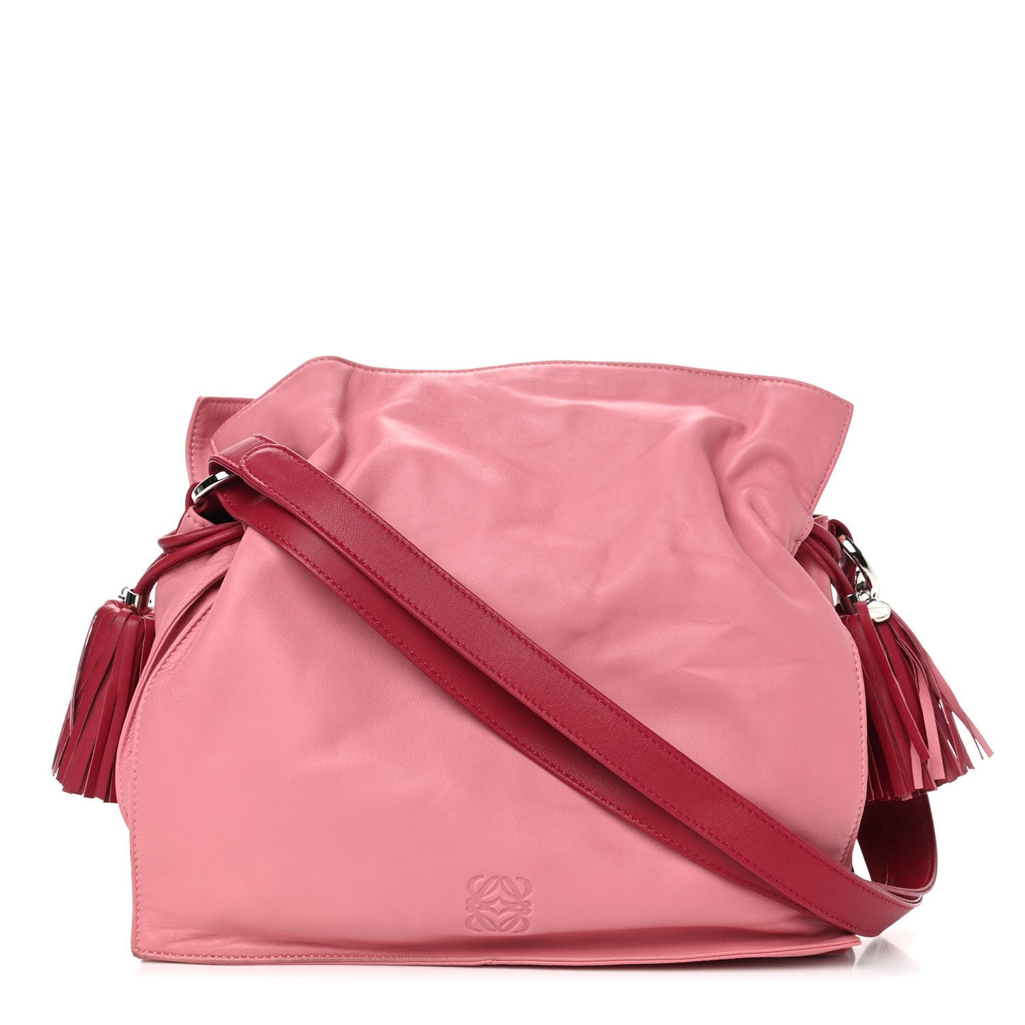 Calfskin Flamenco Shoulder Bag Pink