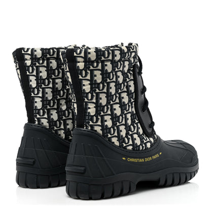 Christian Dior Oblique Nylon D-Venture Boots 36 Deep Blue 5 of 9