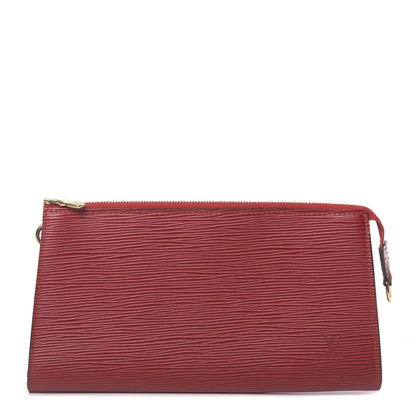 Louis Vuitton Epi Pochette Accessories 24 Castillan Red 1 of 12
