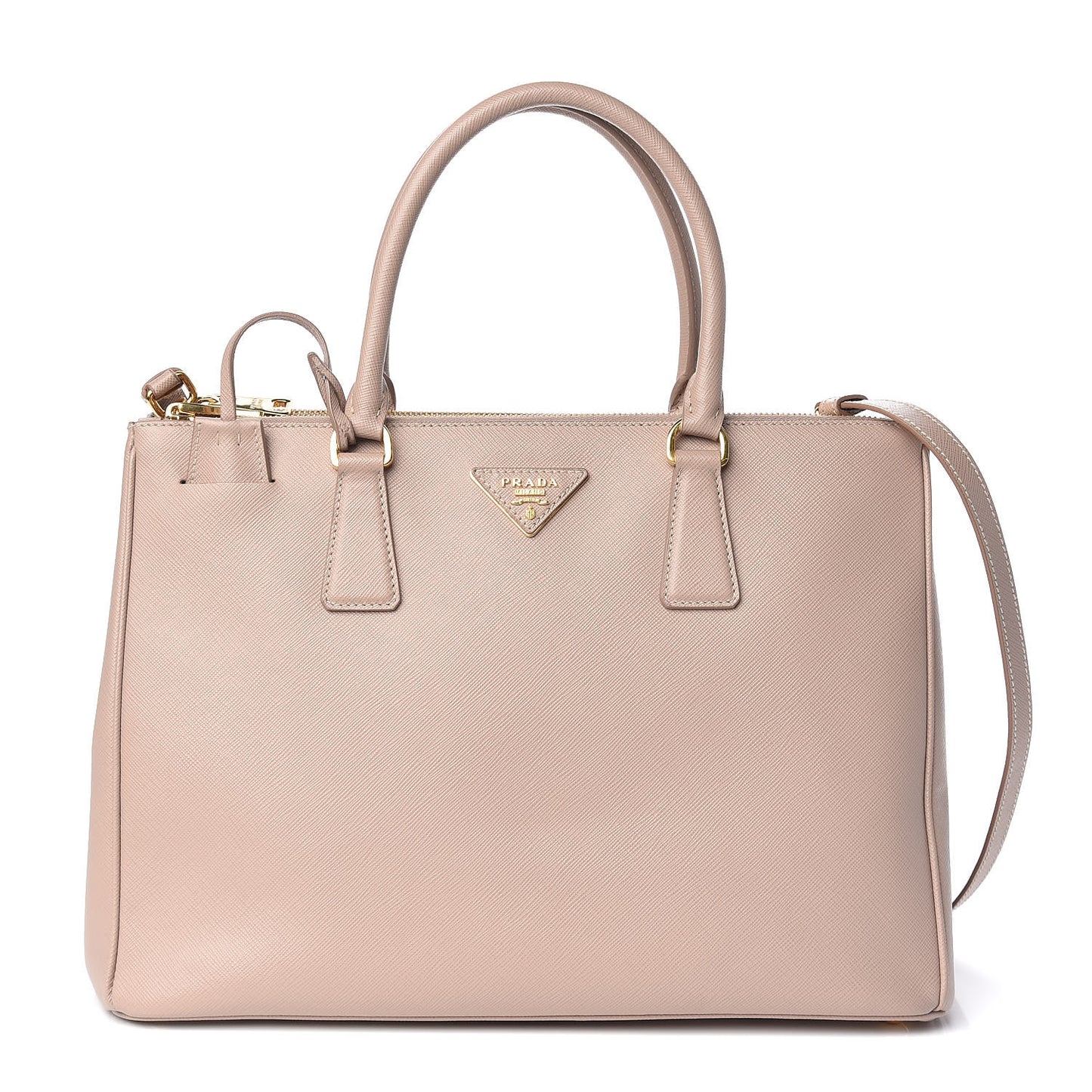 Saffiano Medium Galleria Double Zip Tote Cammeo