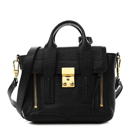 3.1 Phillip Lim Textured Calfskin Mini Pashli Satchel Black 1 of 18