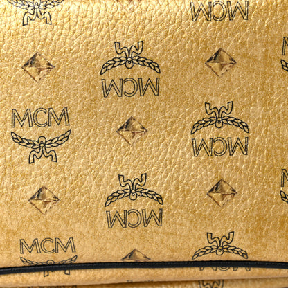 MCM Metallic Visetos Studded Small Dual Stark Backpack Gold 12 of 17