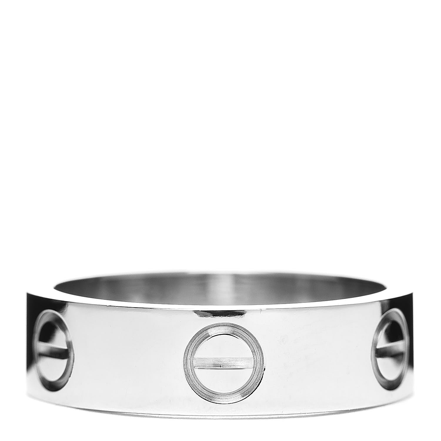 Cartier 18K White Gold 5.5mm LOVE Ring 54 6.75 1 of 4