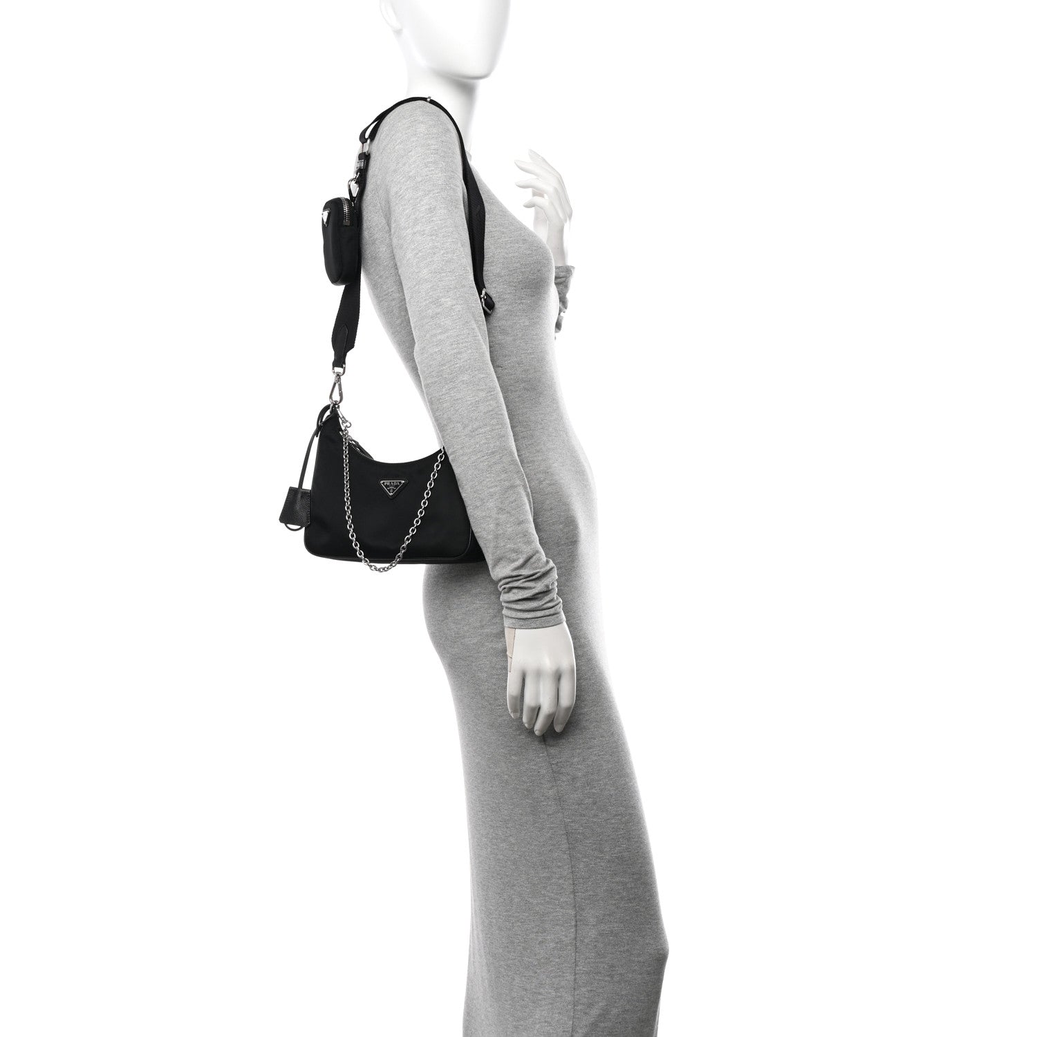 Prada Nylon Re-Edition 2005 Shoulder Bag Black 2 of 10