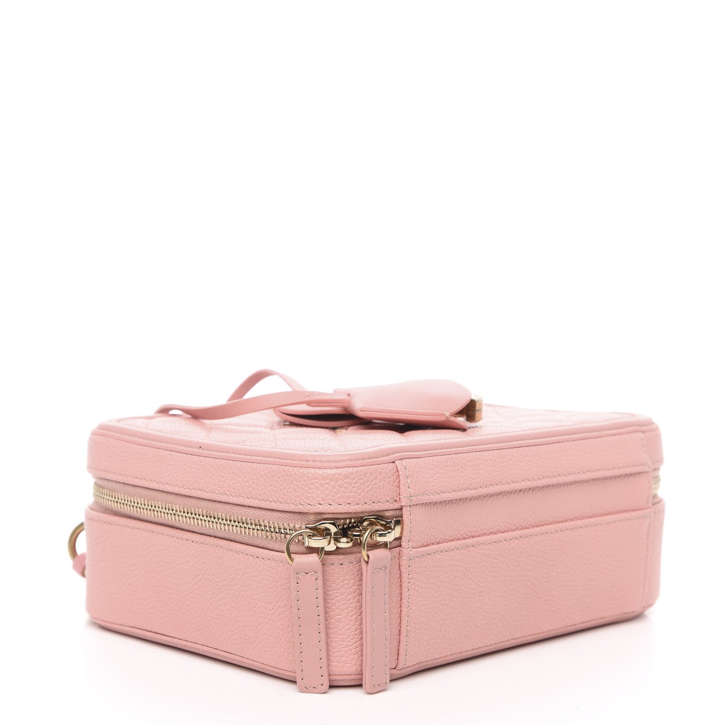 Caviar Quilted Medium CC Filigree Vanity Case Pink