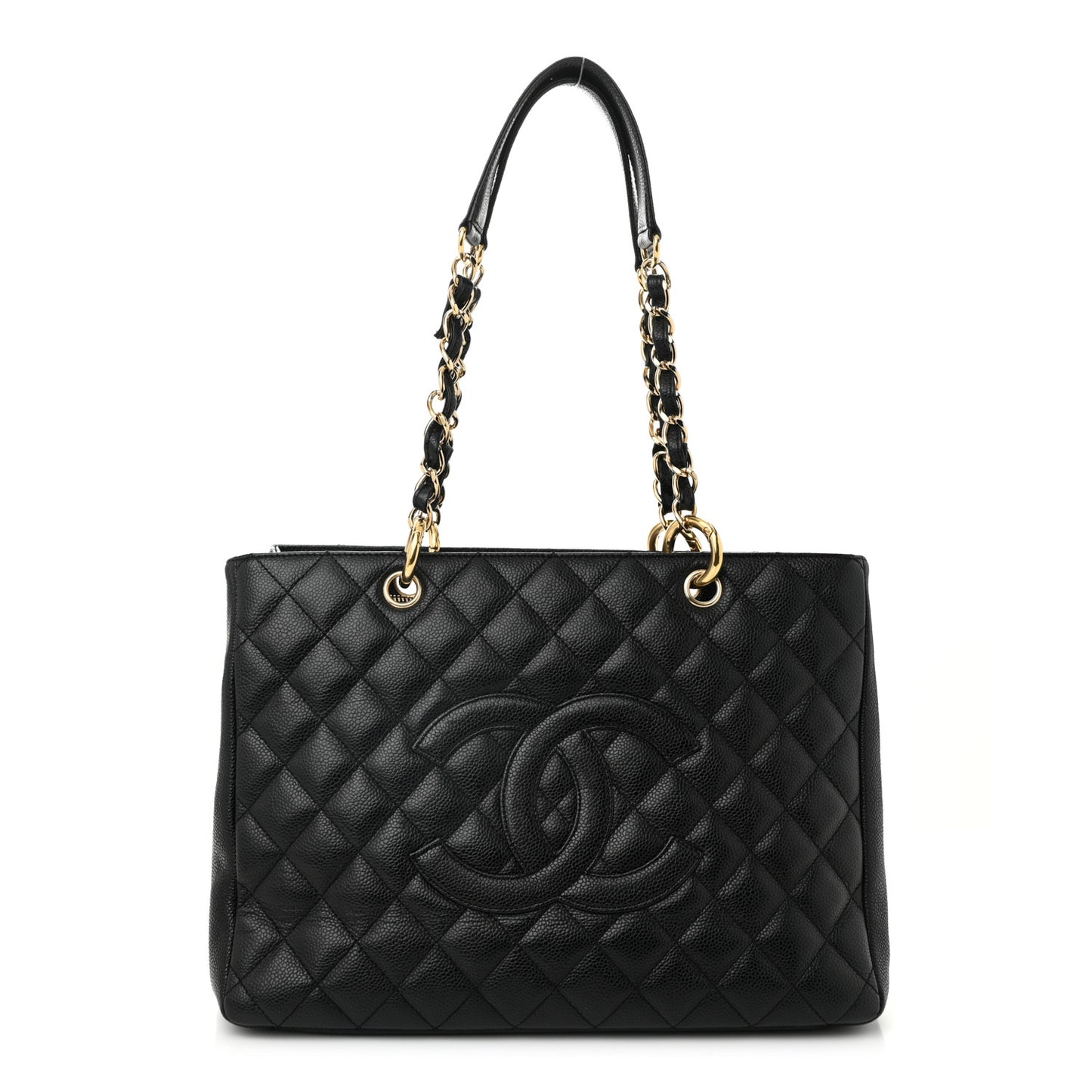 Caviar Quilted Grand Shopping Tote GST Black