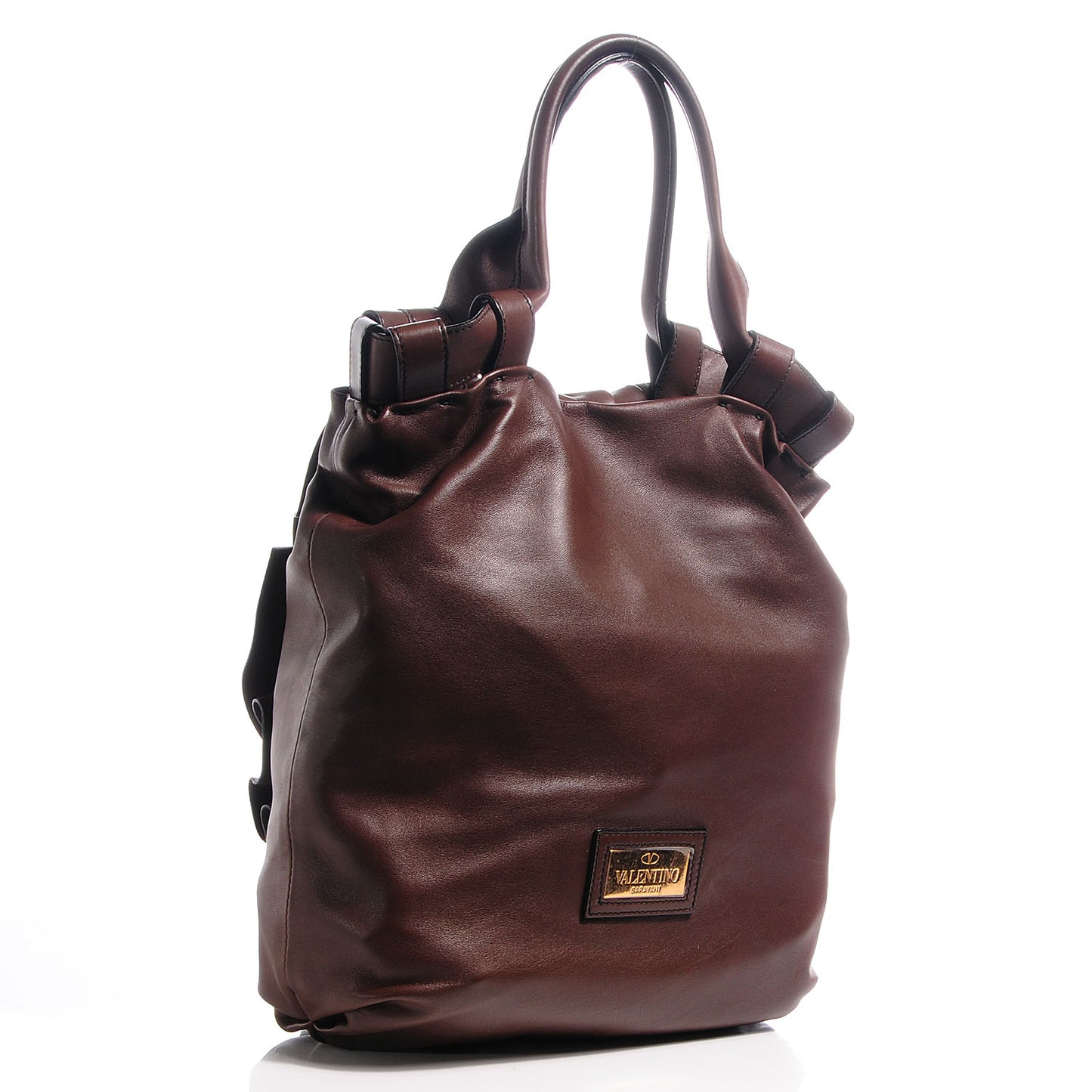 Nappa Leather Rose Vertigo Tote Brown
