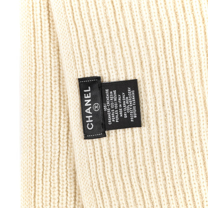 Chanel Cashmere Signature Stole Ivory 4 of 4