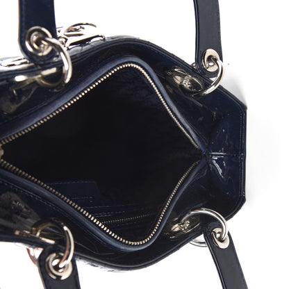 Christian Dior Patent Cannage Medium Lady Dior Navy Blue 5 of 12