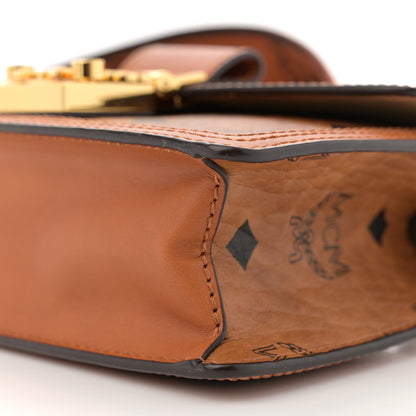 MCM Visetos Calfskin Monogram Mini Tracy Crossbody Bag Cognac 10 of 10