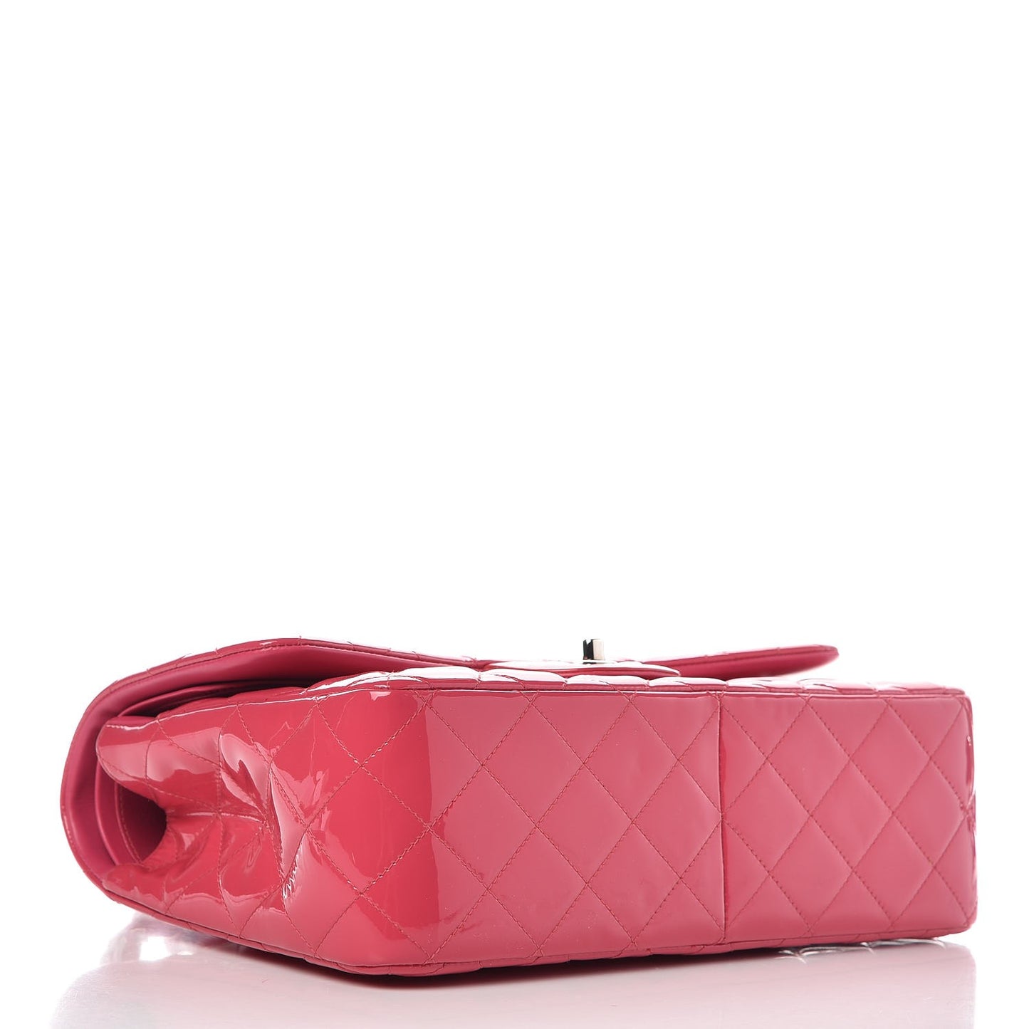 Patent Quilted Jumbo Double Flap Pink