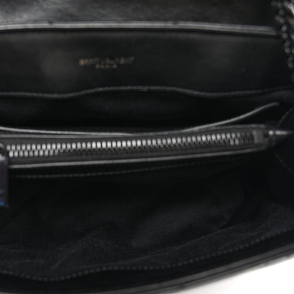 Saint Laurent Calfskin Y Quilted Monogram Monochrome Small Loulou Chain Satchel Black 5 of 11