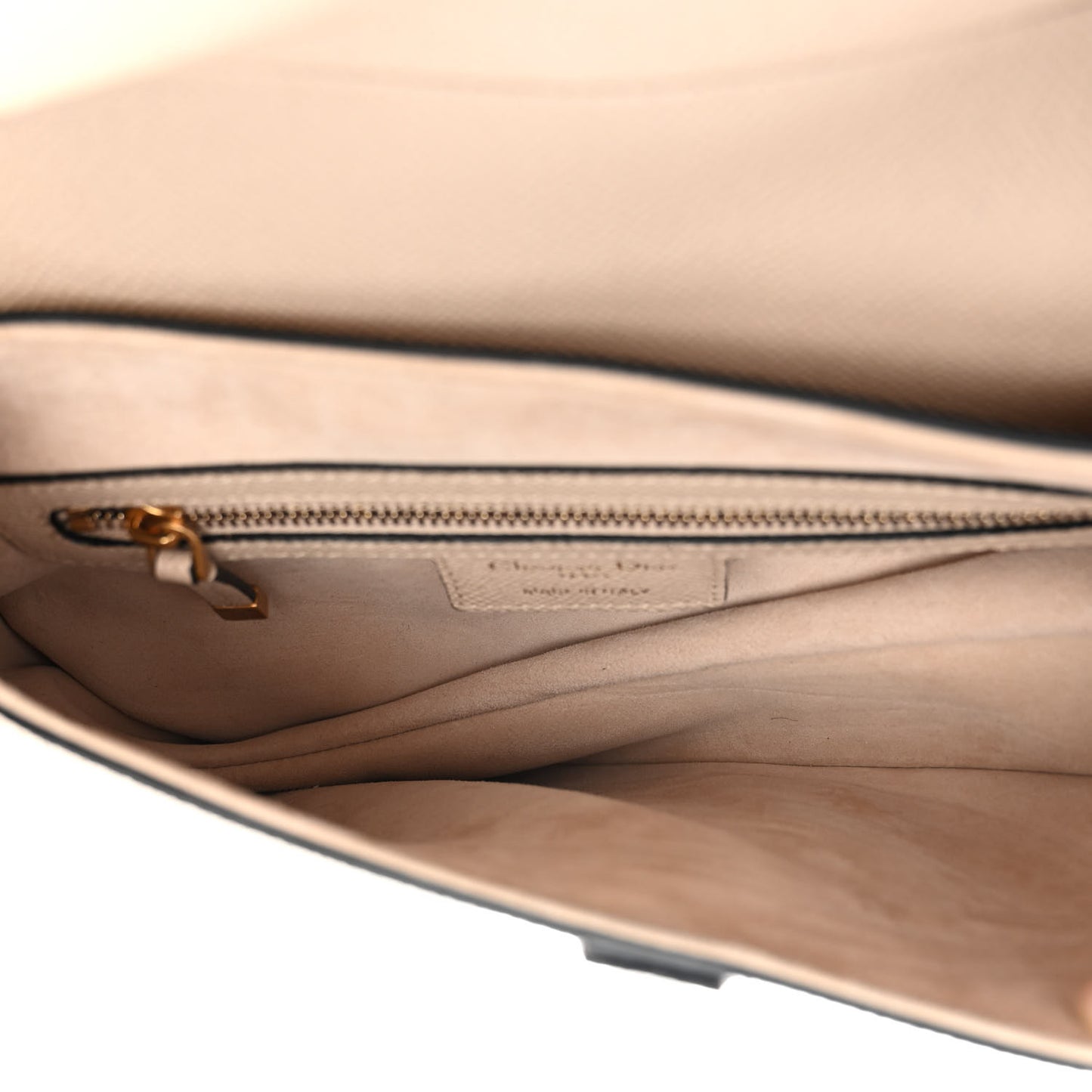 Grained Calfskin Saddle Bag With Strap Hazelnut