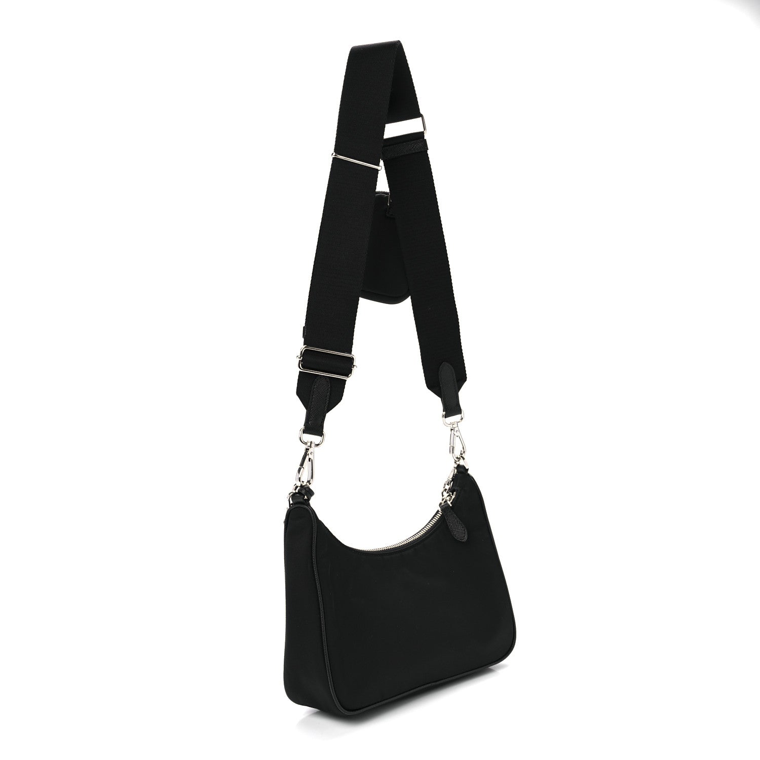Prada Nylon Re-Edition 2005 Shoulder Bag Black 2 of 8