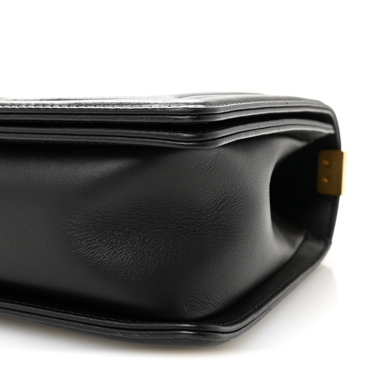 Chanel Calfskin Caviar Suede Chevron New Medium Boy Flap Black 10 of 10