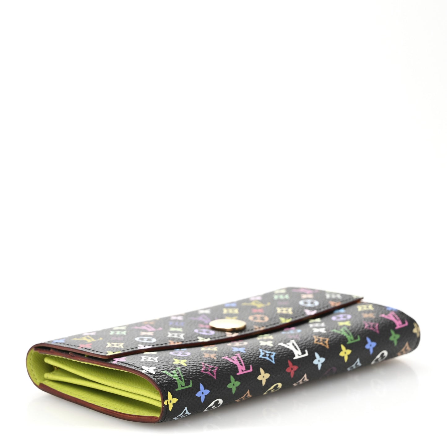Monogram Multicolor Sarah Wallet Black Pistache