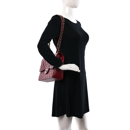 Chanel Caviar Quilted Jumbo Single Flap Dark Red 2 of 9