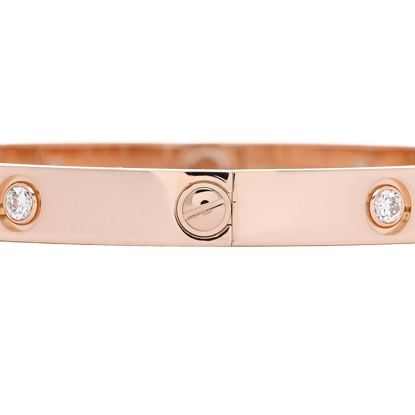 18K Pink Gold 10 Diamond LOVE Bracelet 18