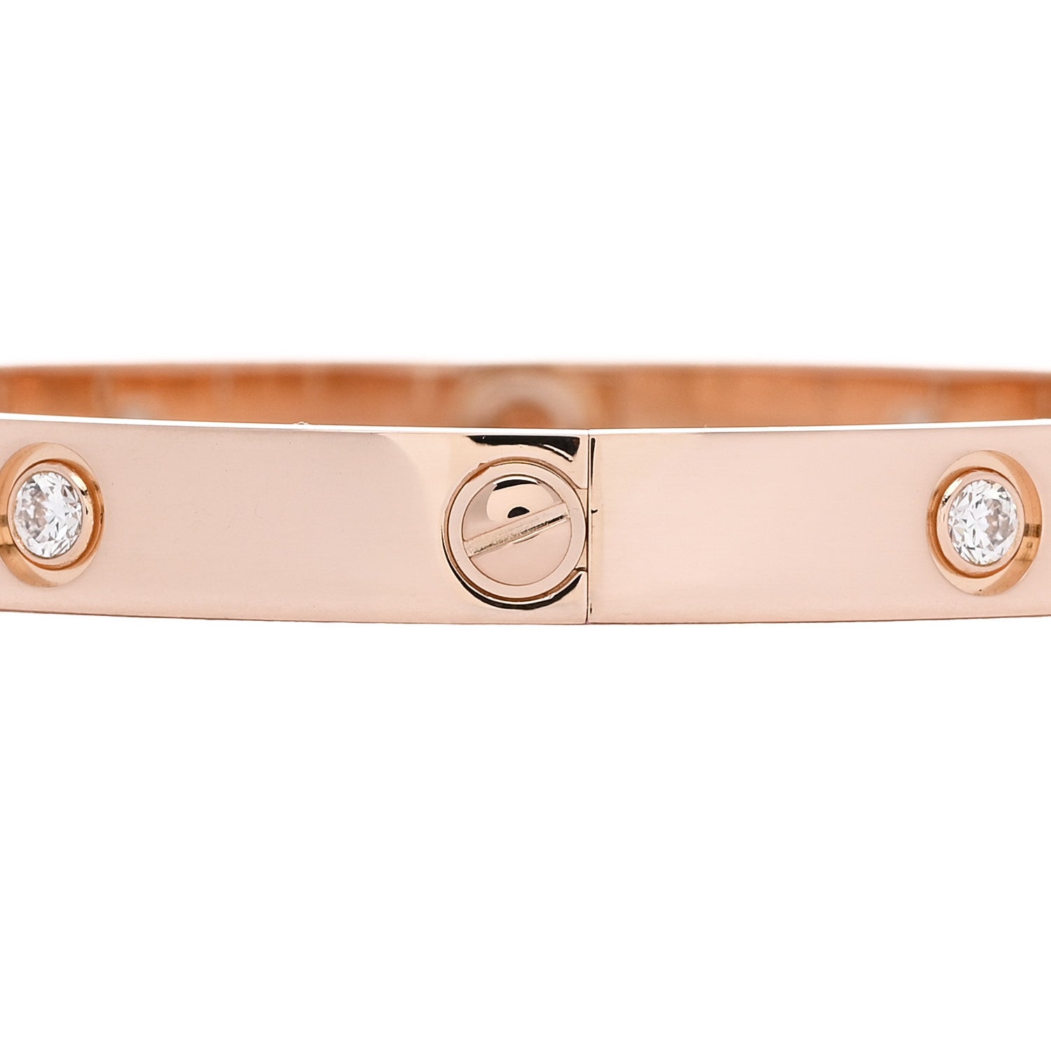 Cartier 18K Pink Gold 10 Diamond LOVE Bracelet 18 4 of 7