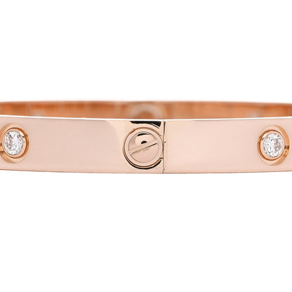 Cartier 18K Pink Gold 10 Diamond LOVE Bracelet 18 4 of 7