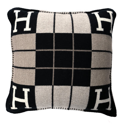 Hermes Wool Cashmere Avalon III Pillow PM Ecru Black 2 of 3